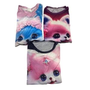 Cute Kitten Print T-Shirts 7/8 years old